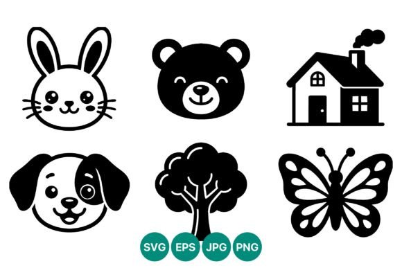 Cute Animal House Tree Icons Review