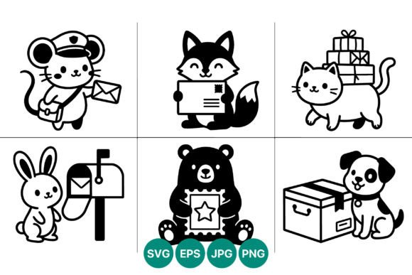 Cute Animal Mail Carrier Vector Icons Review