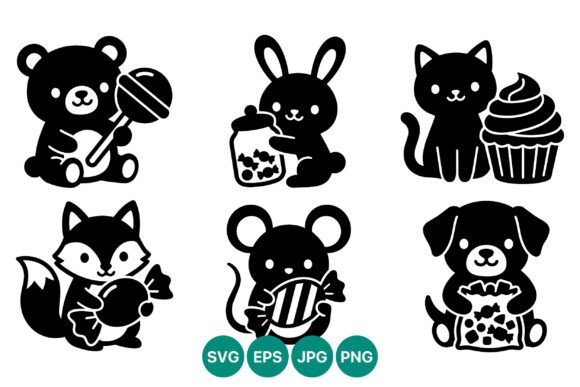 Cute Black White Animal Cartoon Vector Review