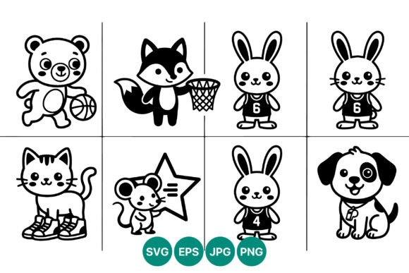 Cute Cartoon Animals Playing Sports Review