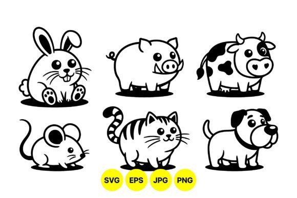 Cute Farm Animal Clipart Set Review