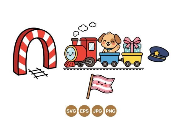 Cute Kids Train Clipart Set Review