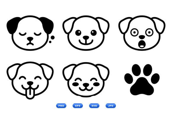 Cute Puppy Face Clipart Set Review