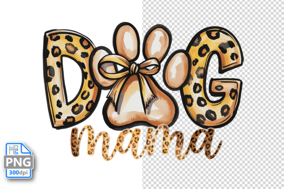 Dog Mama Coquette Bow Png for Embroidery Projects