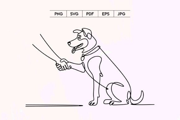 Dog Paw Handshake Line Art Review