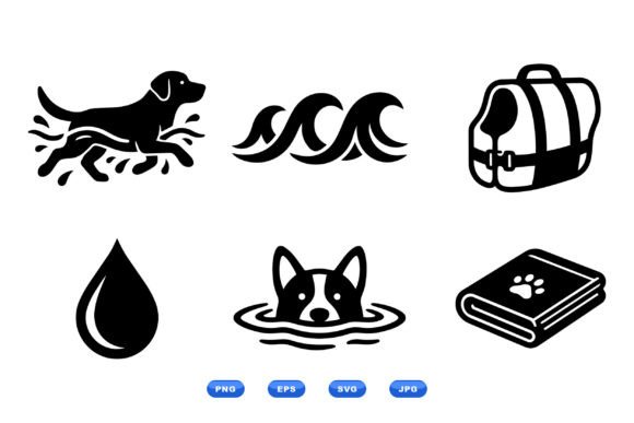 Dog Water Sport Icons Review