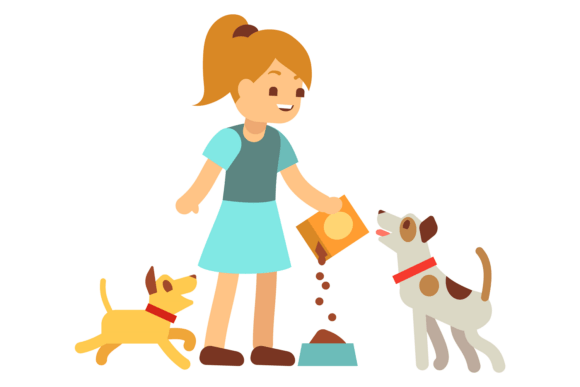 Girl Feed Puppies Embroidery Design Review