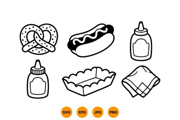Hot Dog and Pretzel Clipart Review for Embroidery Projects
