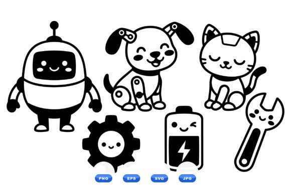 Kawaii Robot Pet SVG Collection Review