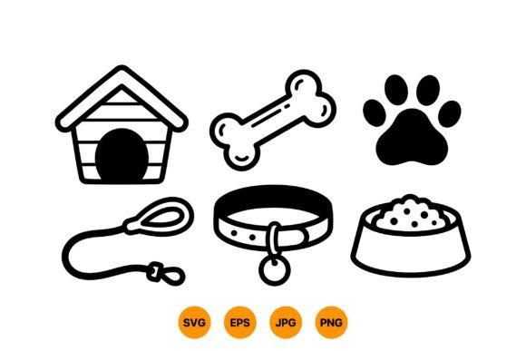 Minimal Dog Icons Clipart Review for Embroidery Projects