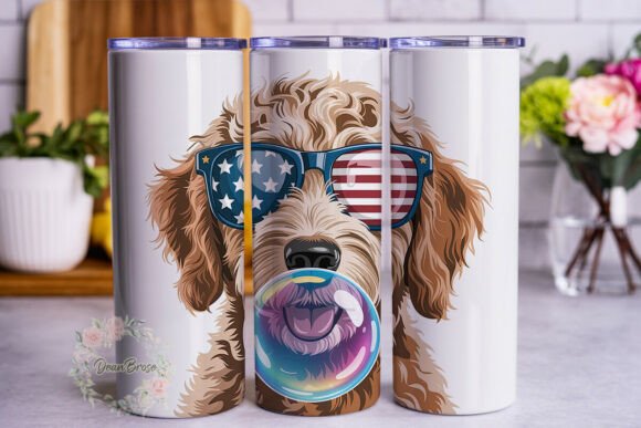 Patriotic Dog Bubble Gum Tumbler Wrap Review