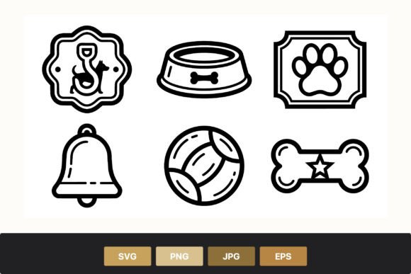 Pet Accessories Black White Icon Set Review