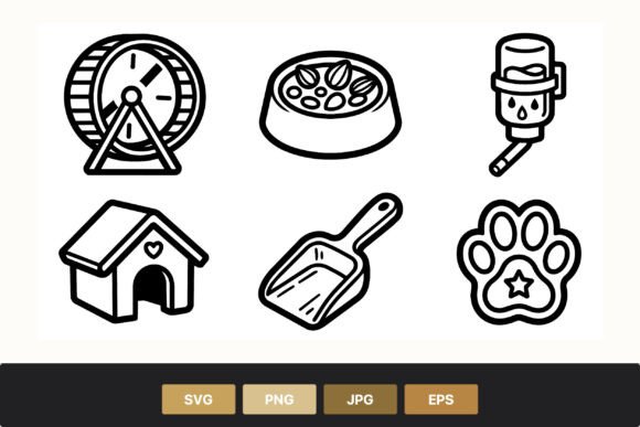 Pet Care Black White Line Icons Review
