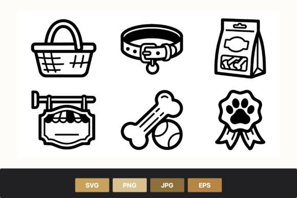 Pet Store Line Art Icons Review