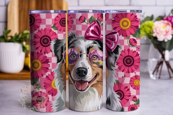 Pink Glam Dog Sunflower Tumbler Wrap Review