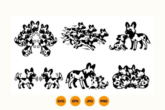 Playful Wild Dog Clipart Review for Embroidery Projects