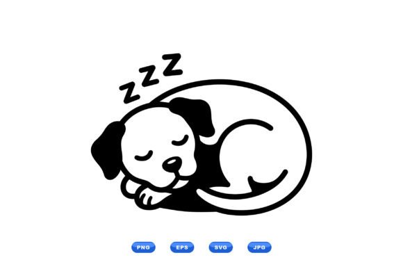 Sleeping Puppy Clipart SVG Review