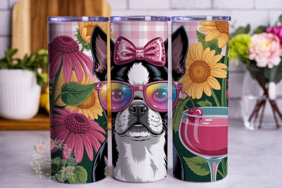 Stylish Dog Floral Pink Tumbler Wrap Review